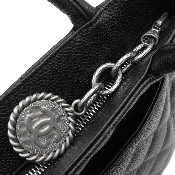 シャネル CHANEL トートバッグ 復刻トート キャビアスキン ブラック 