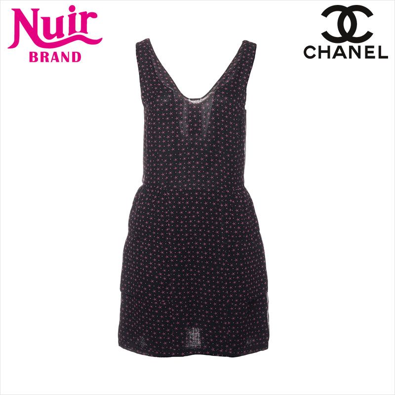CHANEL シャネル ワンピース ココマーク シルク ノースリーブワンピース P43121V31639