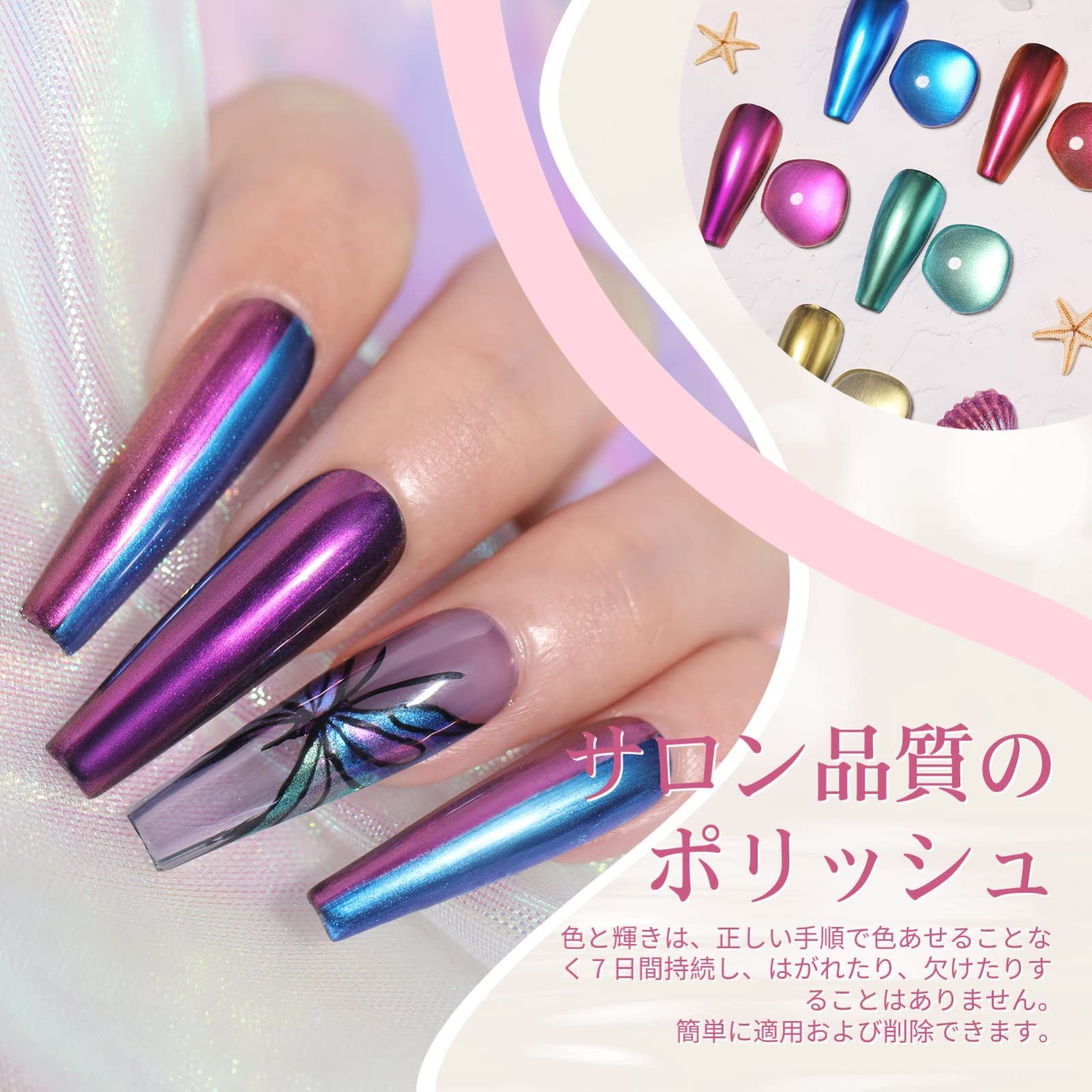 ジェル20個ネイルアートディスクキャビアネイル