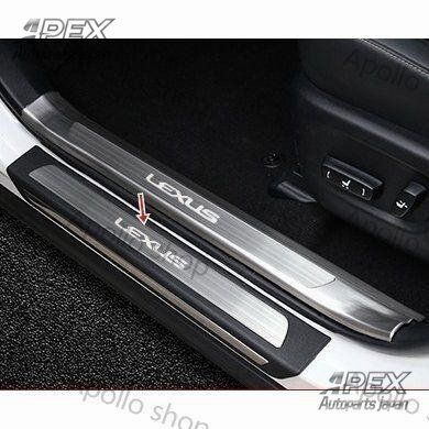 LEXUSレクサス NX200 NX300h ドアプレート スカッフ ステップ パネル シル カバー プロテクター ガーニッシュ シルバー 外側 4P