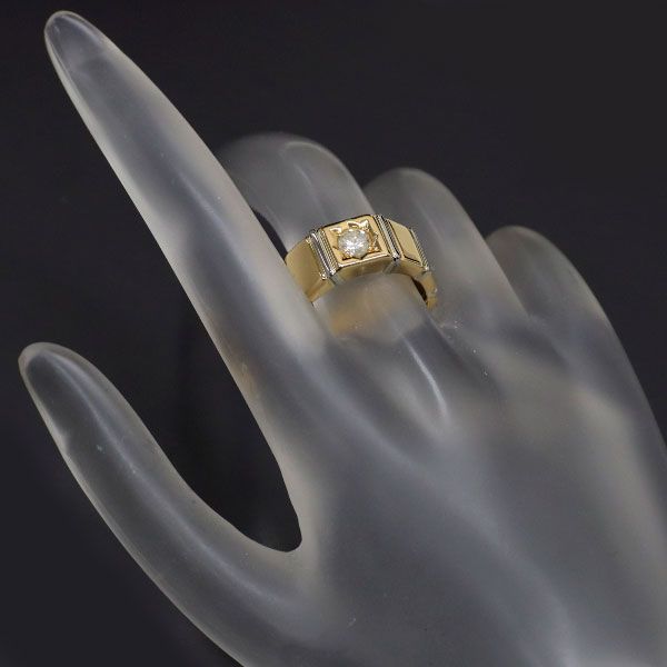 K18YG/Pt900 ダイヤモンド リング 0.37ct - メルカリ