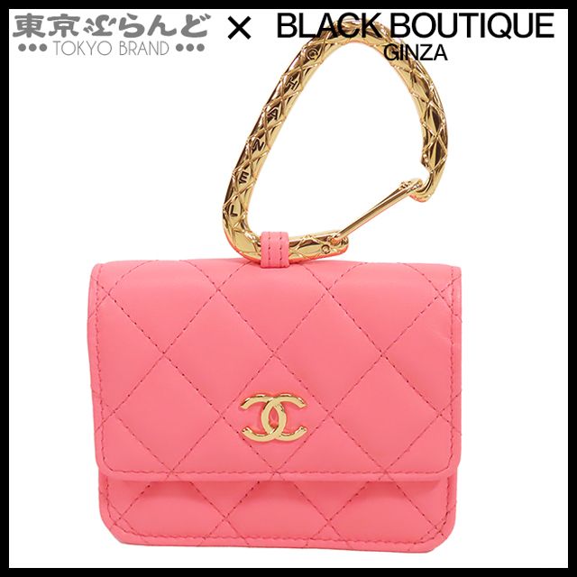 シャネル CHANEL マトラッセ ジュエルフック 31番台 AP2397 ピンク ゴールド金具 ラムスキン カードケース コインケース 小物 レディース 101780571