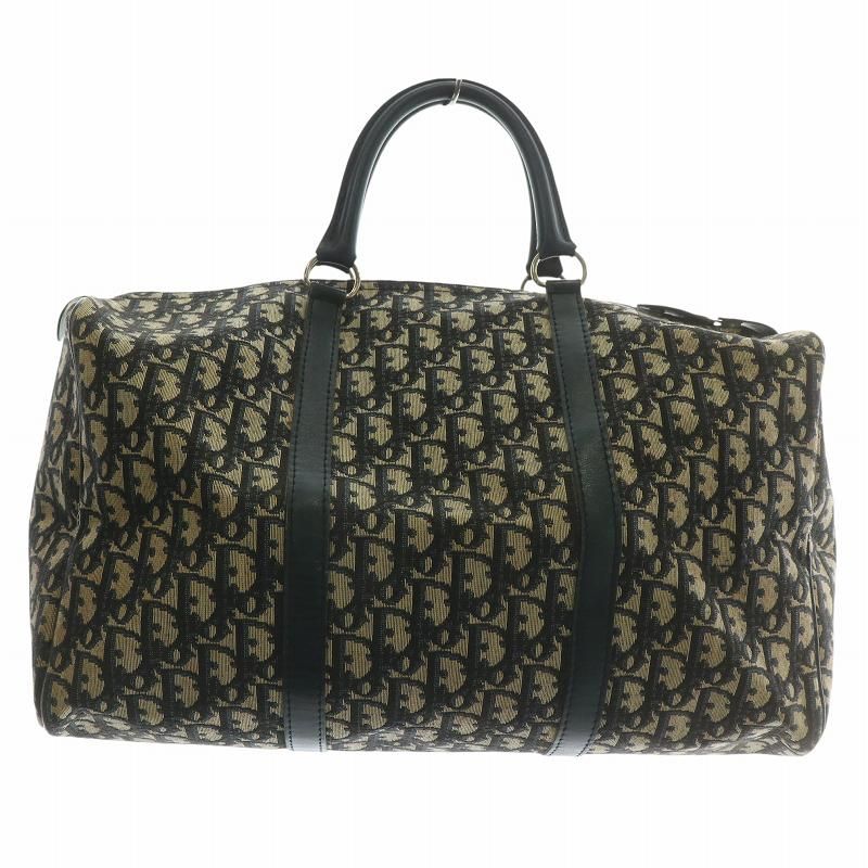 オールドディオール　トロッター柄　　　　　　　ボストンバック ヴィンテージ オールド Dior トロッター ECLAIRジップ