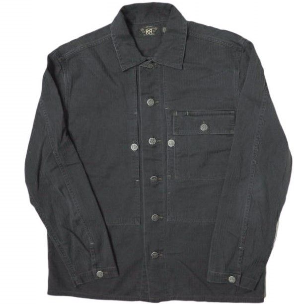 RRL ダブルアールエル BLACK FINN OVERSHIRT ヘリンボーンツイル