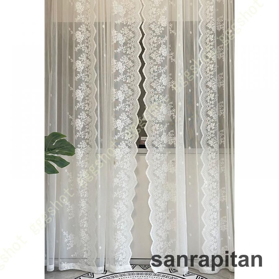 透け透け　和風 間仕切りカーテン レース のれん おしゃれ 北欧 かわいい 透け感 シンプル 暖簾 ロング カーテン 遮像 洋風