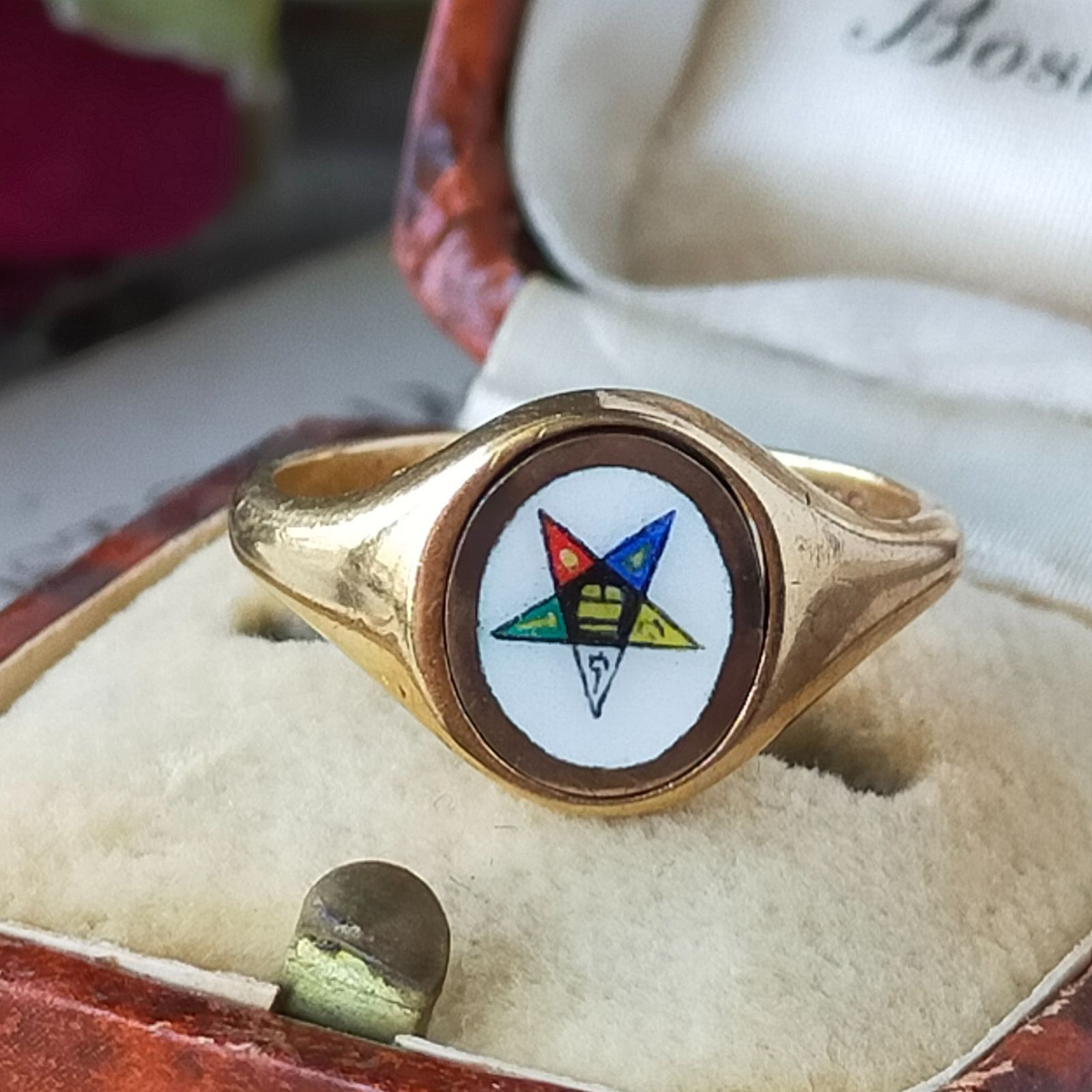 英国 1984年 ヴィンテージ 9kゴールド 