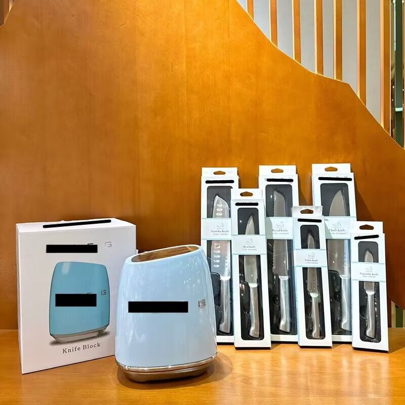 Smeg スメグ ステンレススチール ナイフ セット 包丁セット ブラック SMEG Knife Block Set 4色