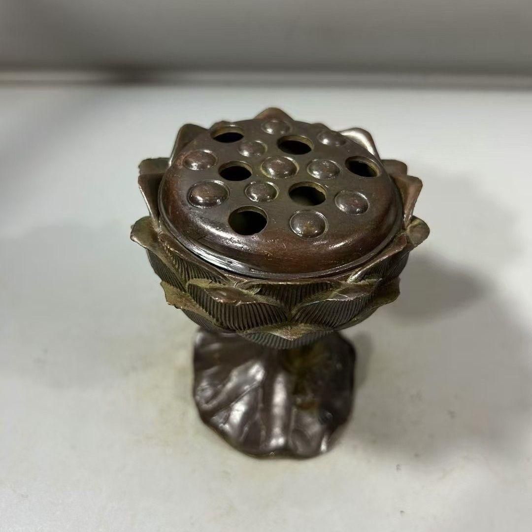 銅細工 蓮華香炉 宝蓮灯盤香炉 香道具 装飾品 工芸品 美術品 銅細工 蓮華香炉 宝蓮灯盤香炉 香道具 装飾品 工芸品 美術品