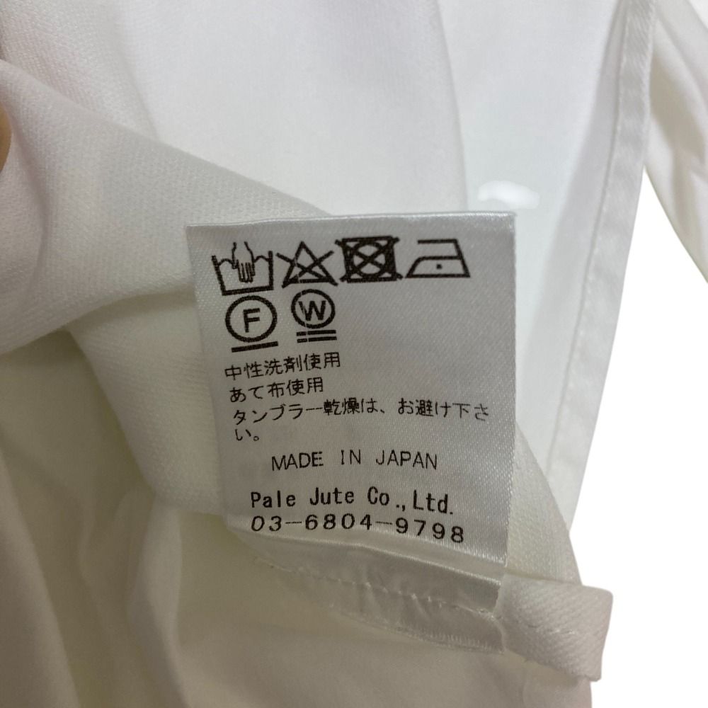 美品 Pale Jute ペールジュート ストレッチ ラウンドカラーシャツ ブラウス サイズF ホワイト レディース 古着 中古 中古】美品 Pale Jute ペールジュート ストレッチ ラウンド