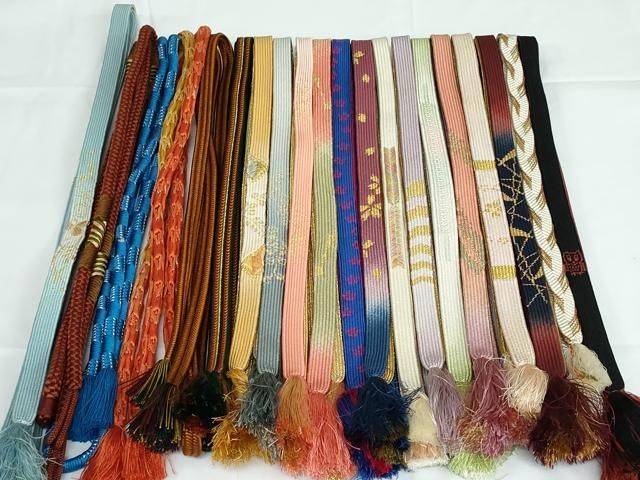 平和屋着物●和装小物　帯締め20本　高麗組　冠組　金銀糸　逸品　DAAV8027by 平和屋着物○和装小物 帯締め20本 高麗組 冠組 金銀糸 逸品 DAAV8027by