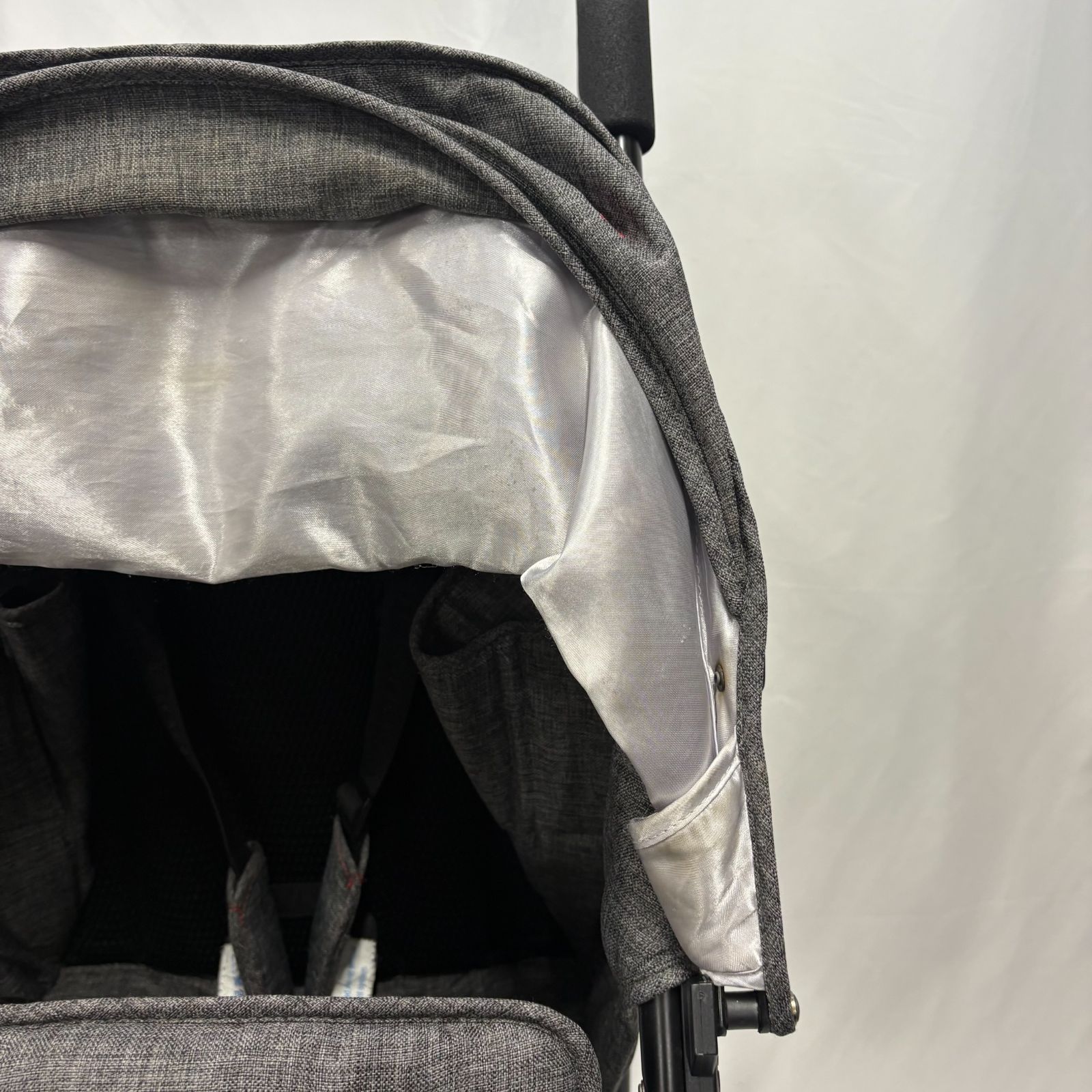  kinderwagon キンダーワゴン DUOシティHOPⅡ 二人乗り 双子 年子 袋付き グレー ベビーカー バギー 外出 移動用品