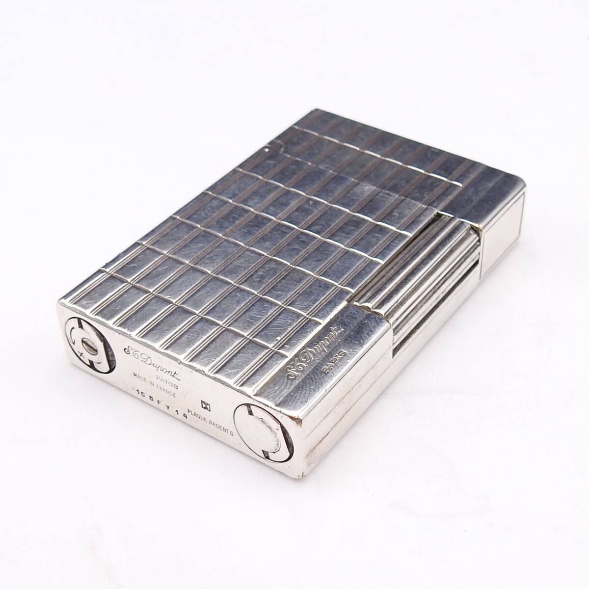 OH済み 快音キーン 着火 済み S.T Dupont エス テー デュポン ギャッツビー ガスライター シルバー 18138 WWW_KANDAIZUMI_COM