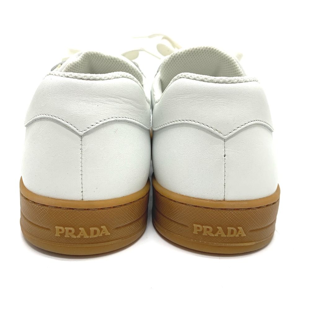 プラダ ロゴ 4E3501 スニーカー レザー ホワイト 新品同様 - メルカリ 