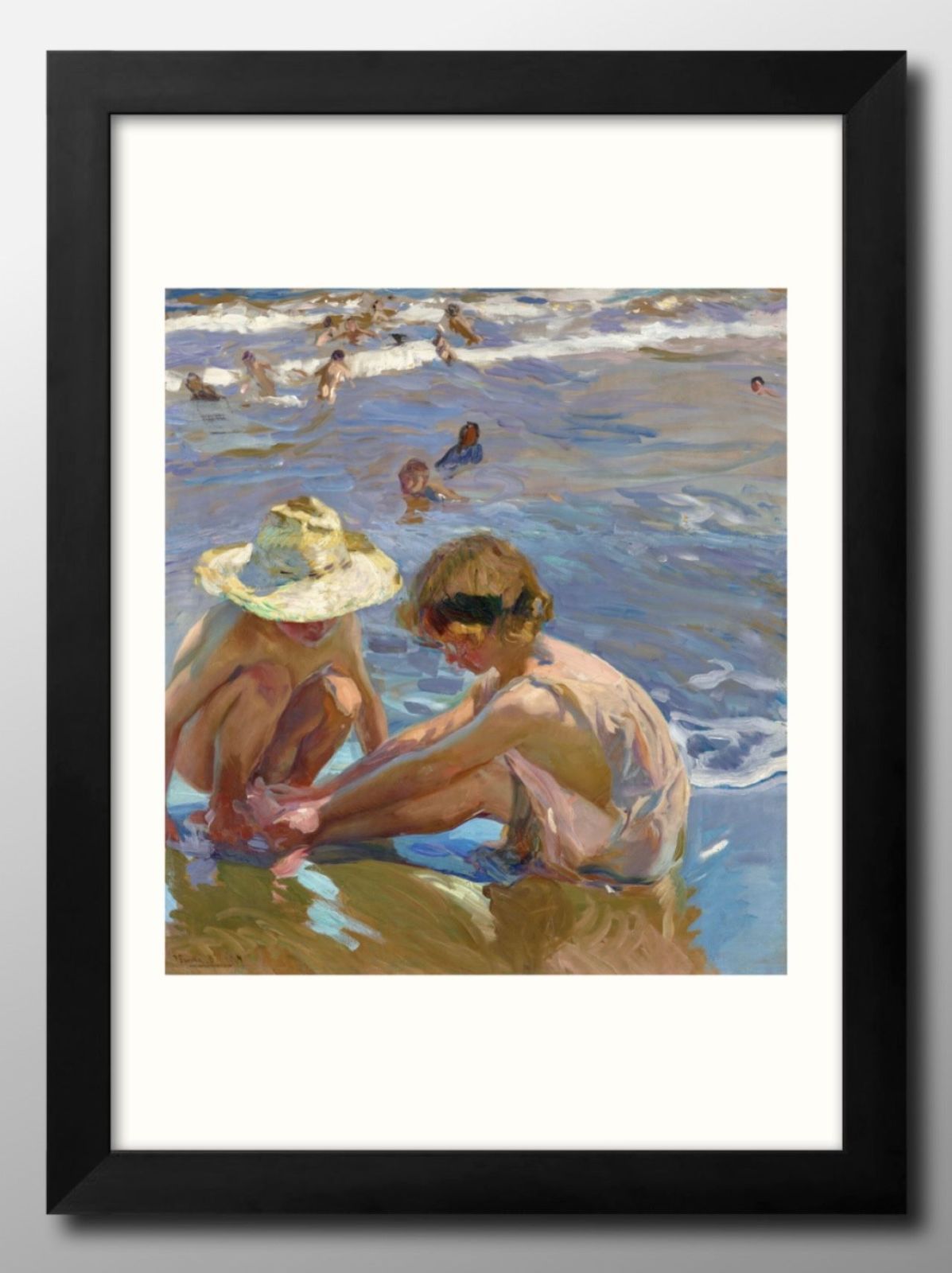 ホアキン ソローリャ、【突風】、新品高級額 額装付、年代物・希少画集画 ホアキン ソローリャ、【突風】、新品高級額 額装付、年代物・希少画集