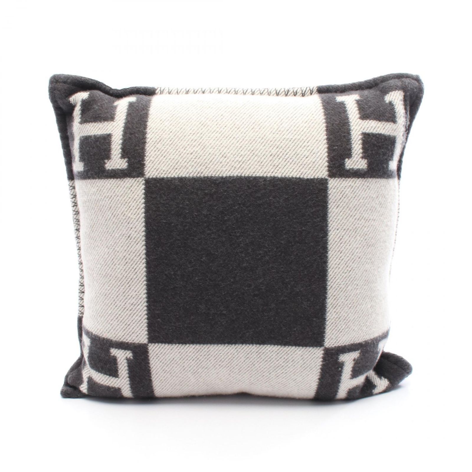 エルメス HERMES アヴァロンPM クッション エクリュ グリフォンセ ウール ユニセックス