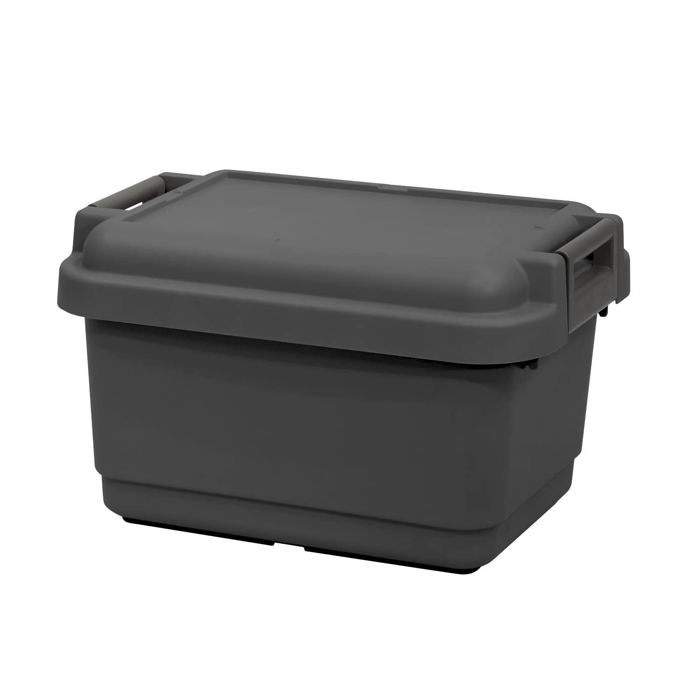 【数量限定】耐荷重100kg スツール キャンプ 積み重ね アウトドア [グランポット パッキン付き 簡易密閉型 53L] 日本製 ダークグレー 収納ボックス 限定】JEJアステージ 幅64×奥行40×高さ38cm 【
