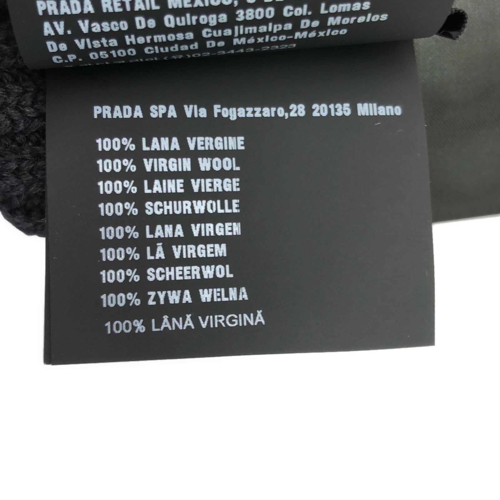 PRADA ニット帽 ダークグレー プラダ PRADA ニットキャップ ニットキャップ ダークグレー