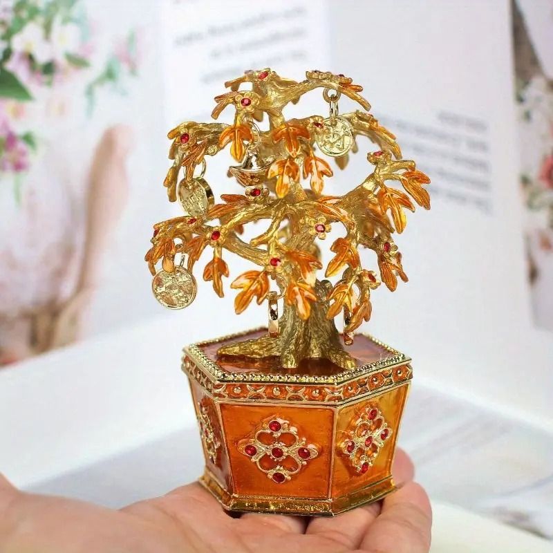 金のなる木 金 黄金 ゴールド 小物入れ アクセサリーケース 豪華 招財 