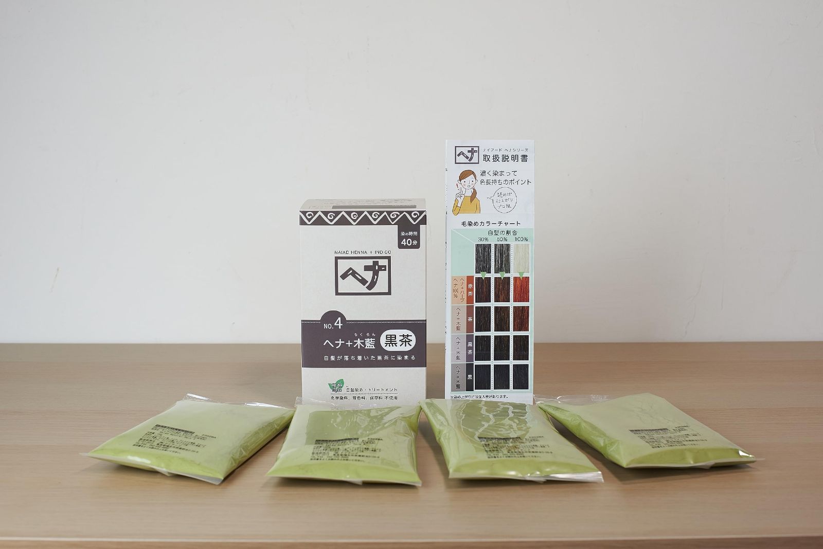 【特売】Naiad(ナイアード) ヘナ+木藍 黒茶系 400g