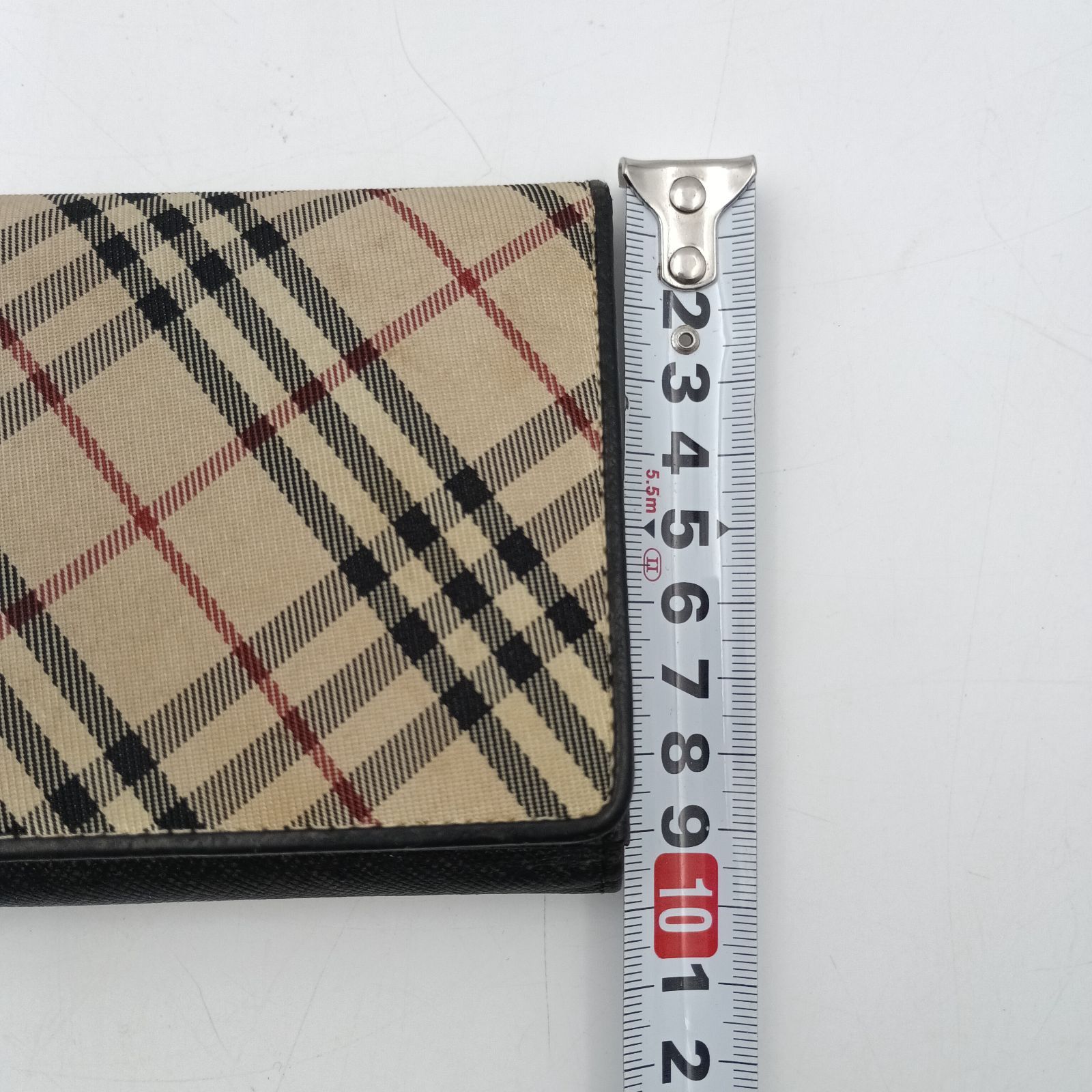 バーバリー ノバチェック レザー 長財布 バーバリー 本革長財布 ノバチェック（バーバリー⁄美品長財布