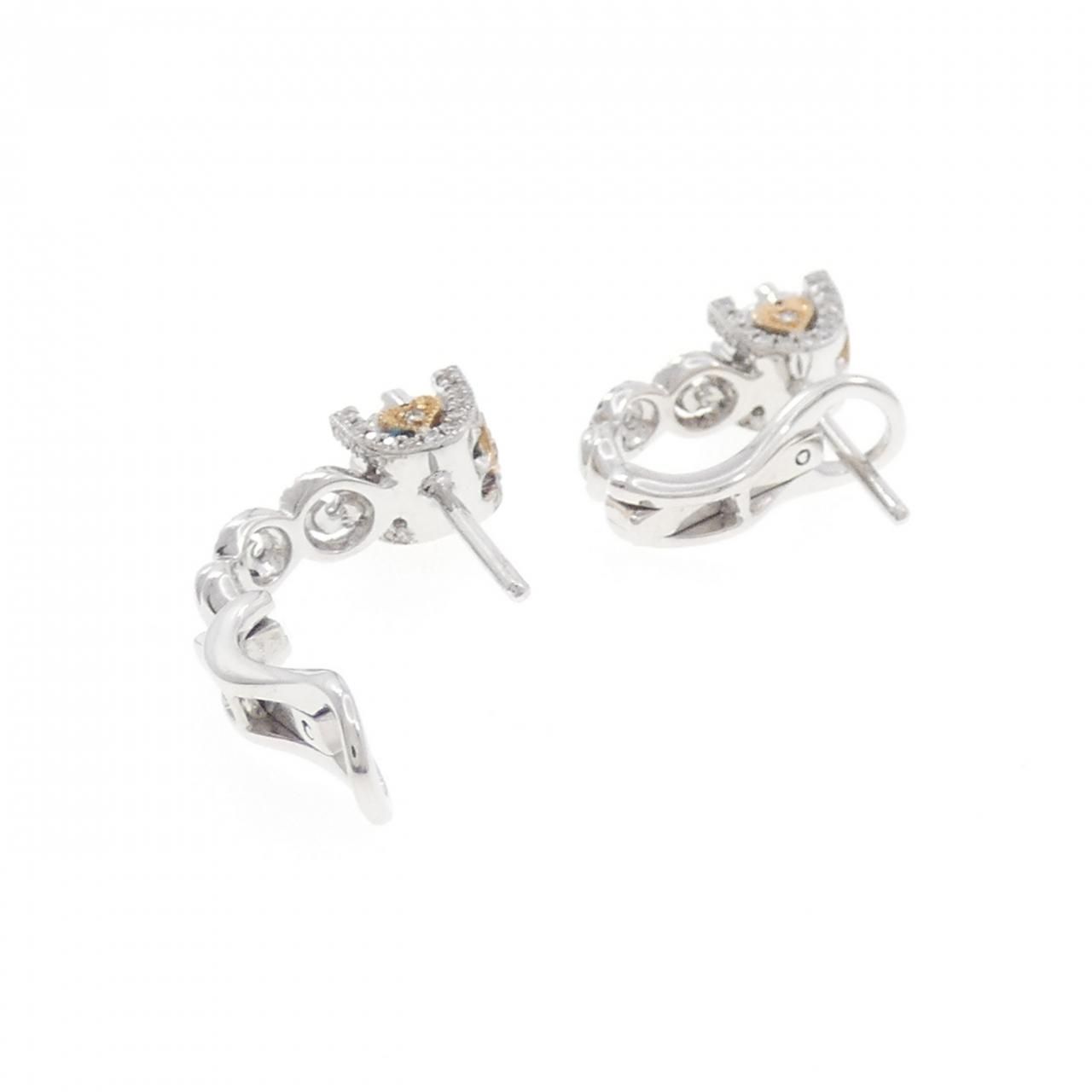 18KWG/18KPG ハート ダイヤモンド ピアス 0.88CT - メルカリ
