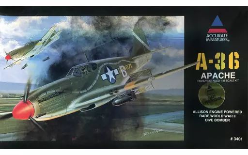 アキュレイトミニチュア　1/48 a-36 アパッチ An North American A-36 Apache. アキュレイトミニチュア 1/48 a-36
