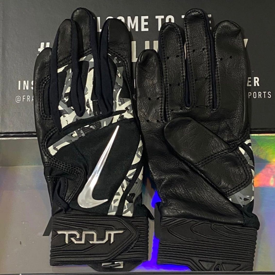 NIKE Trout Elite バッティンググローブ ブラック XSサイズ ☆ ナイキ 