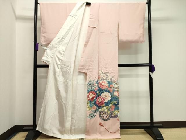 平和屋着物○本加賀友禅作家 奥原一就 黒留袖 花車文 正絹