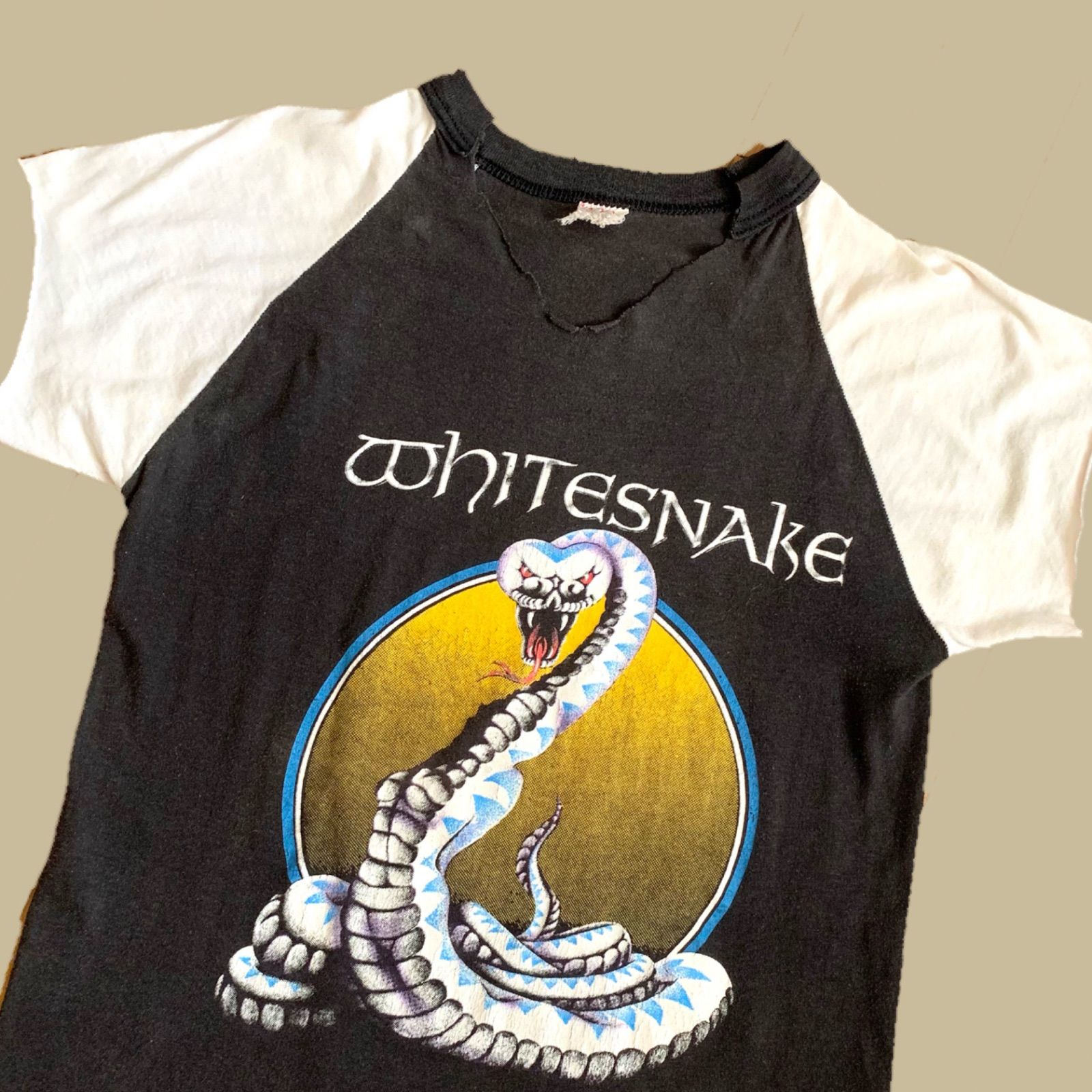 激レア❗️80s HANDTEX ホワイトスネーク ツアーバンド Tシャツ - メルカリ