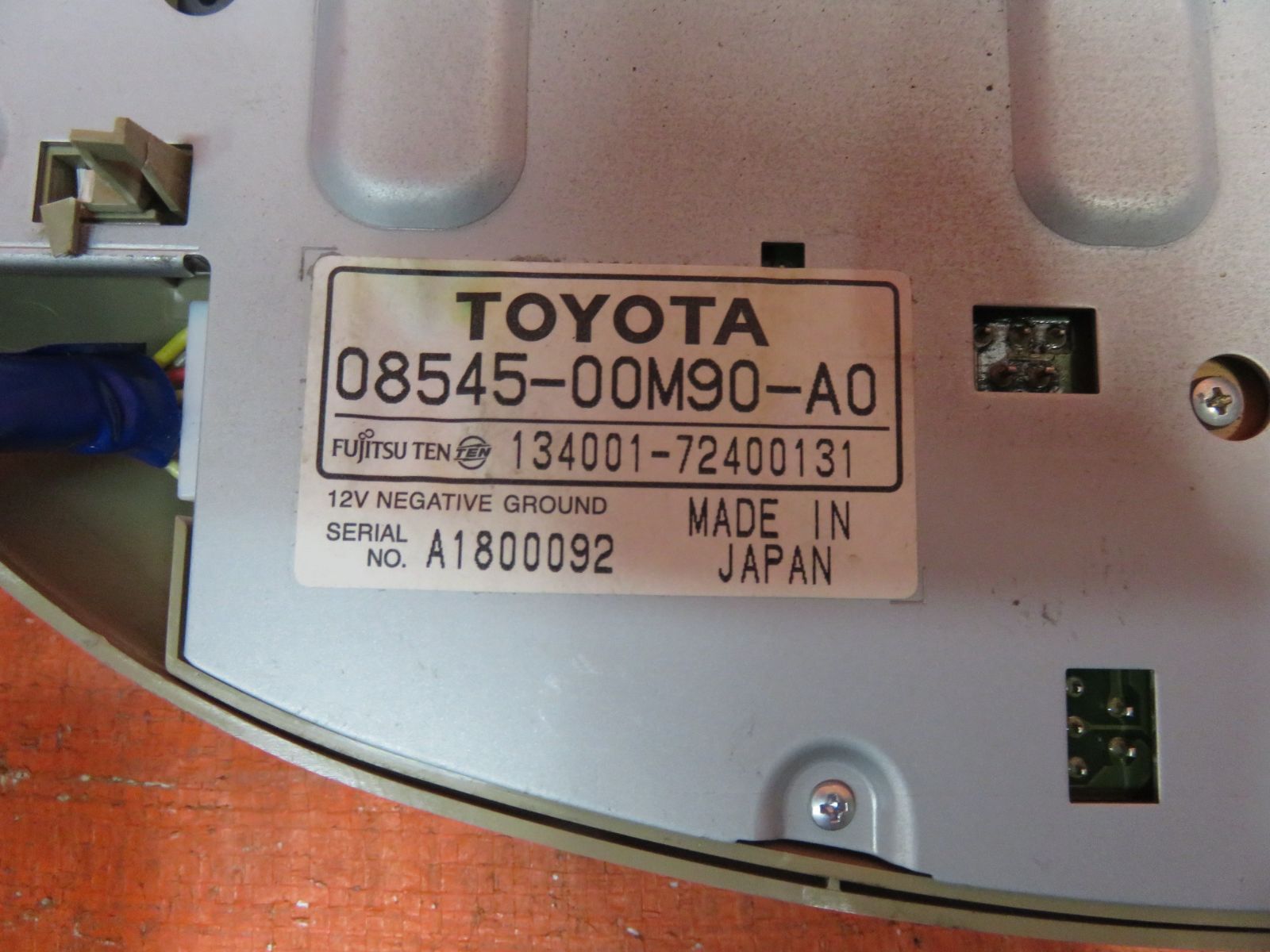 フリップダウンモニター|純正 V9T-R59C|08545-00M90-A0|取扱書