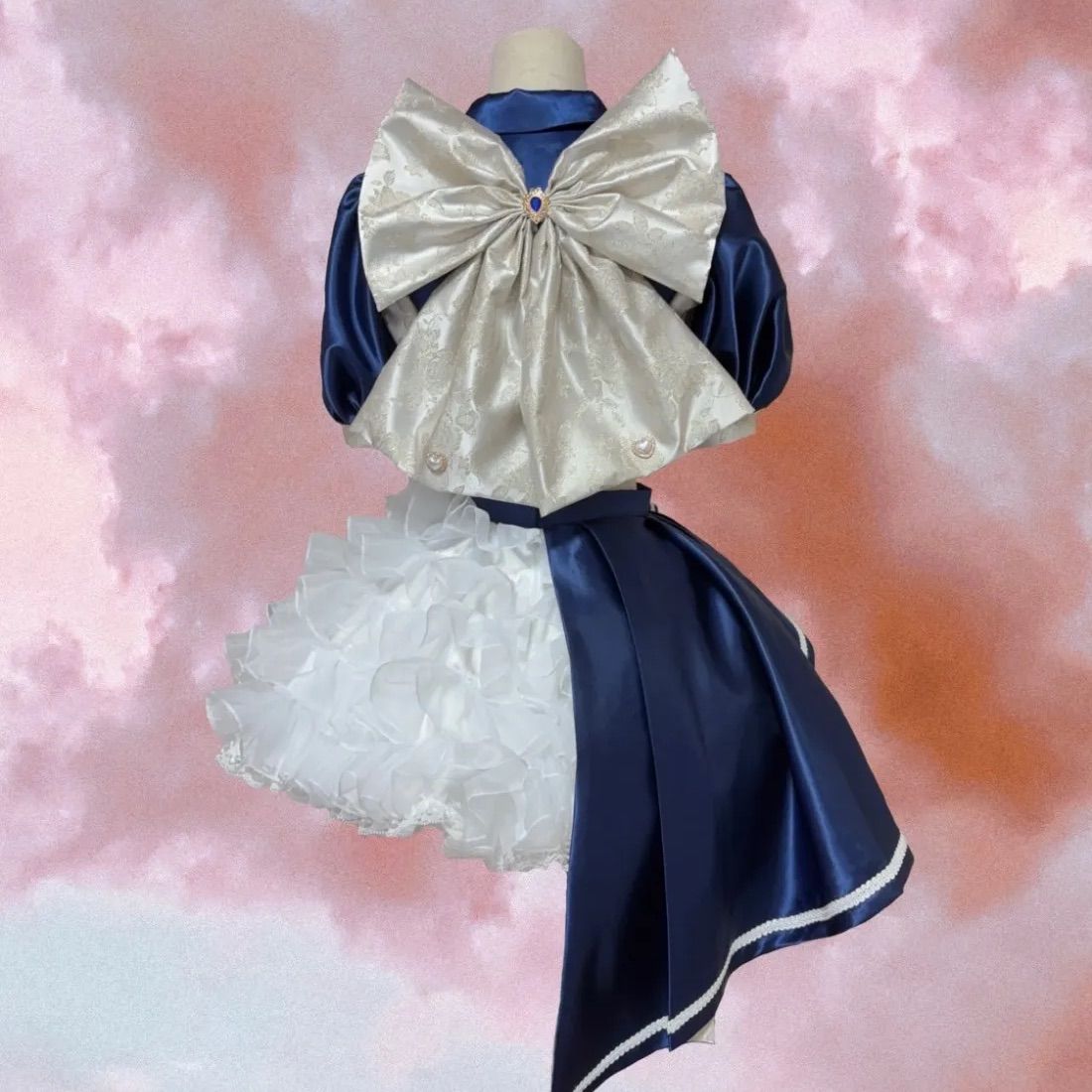 アイドル衣装 コンカフェ衣装 青 金