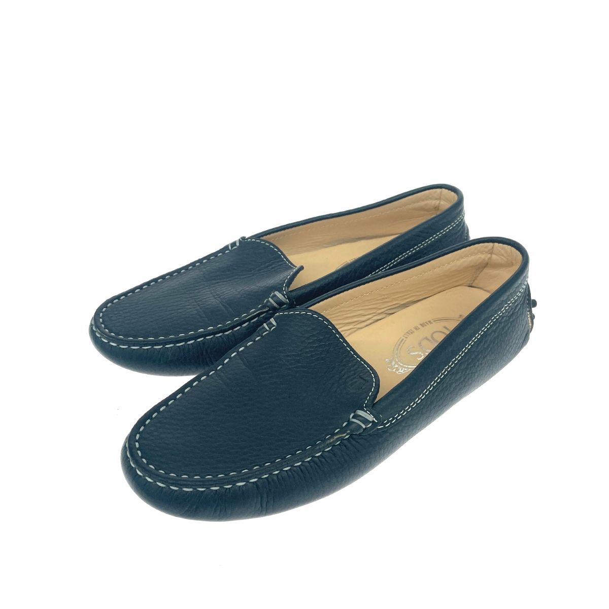 【美品】TOD'S トッズ　ブルーレザー　ドライビングシューズ　22.5〜23㎝ 662【美品】 TOD'S レザードライビングシューズ 81/2約27.0cm - メルカリ