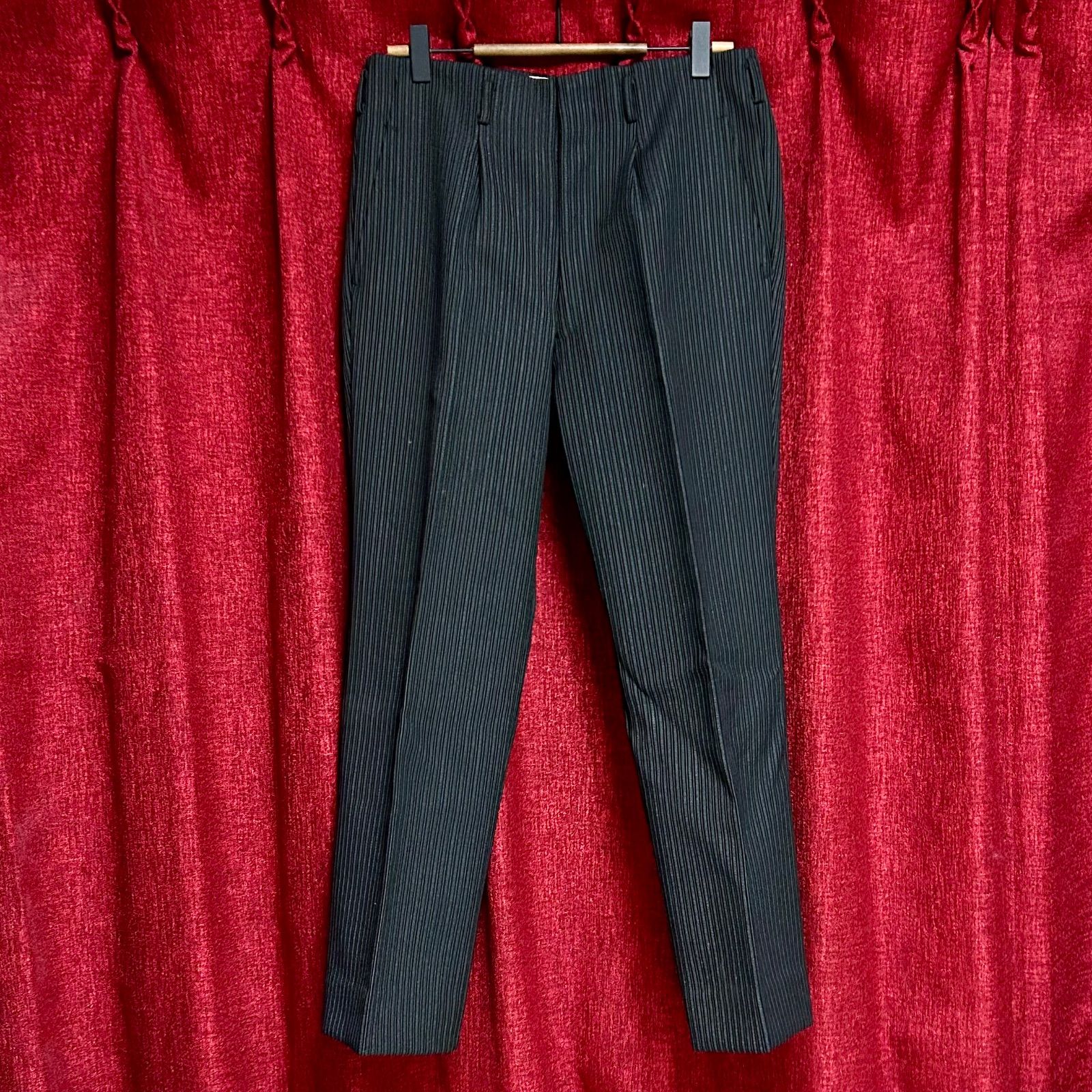 70S 極厚生地 ヴィンテージ ストライプ スラックス パンツ