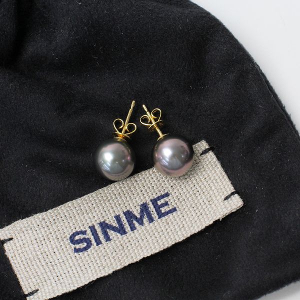 定価11万 SINME シンメ K18 ブラックパール BLACK PEARL Basic Pierce