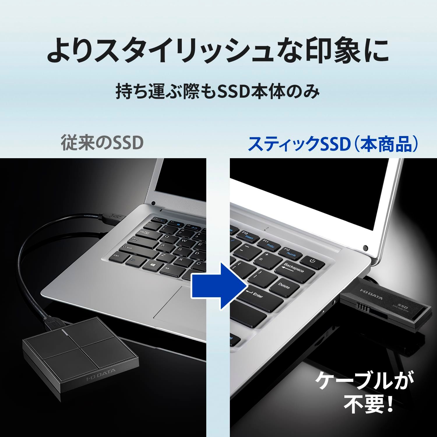アイ・オー・データ IODATA スティックSSD テレビ録画/PC対応 1TB USB 