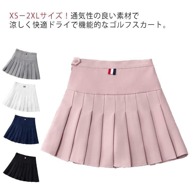 ANEW ゴルフ スカート XXS ピンク 総柄 インナーパンツ付き golfskirt02.jpg
