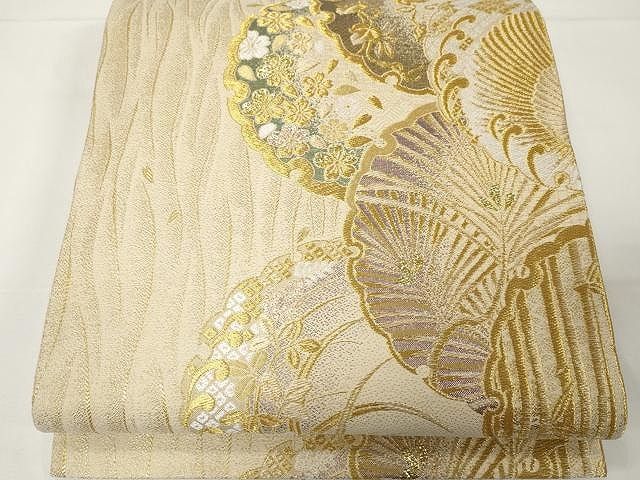 ♦︎きもの結♦︎六通柄袋帯 唐織 名物裂吉祥文 金糸 正絹♦︎8 ♦︎きもの結♦︎六通柄袋帯 唐織 名物裂吉祥文 金糸 正絹♦︎8 特選