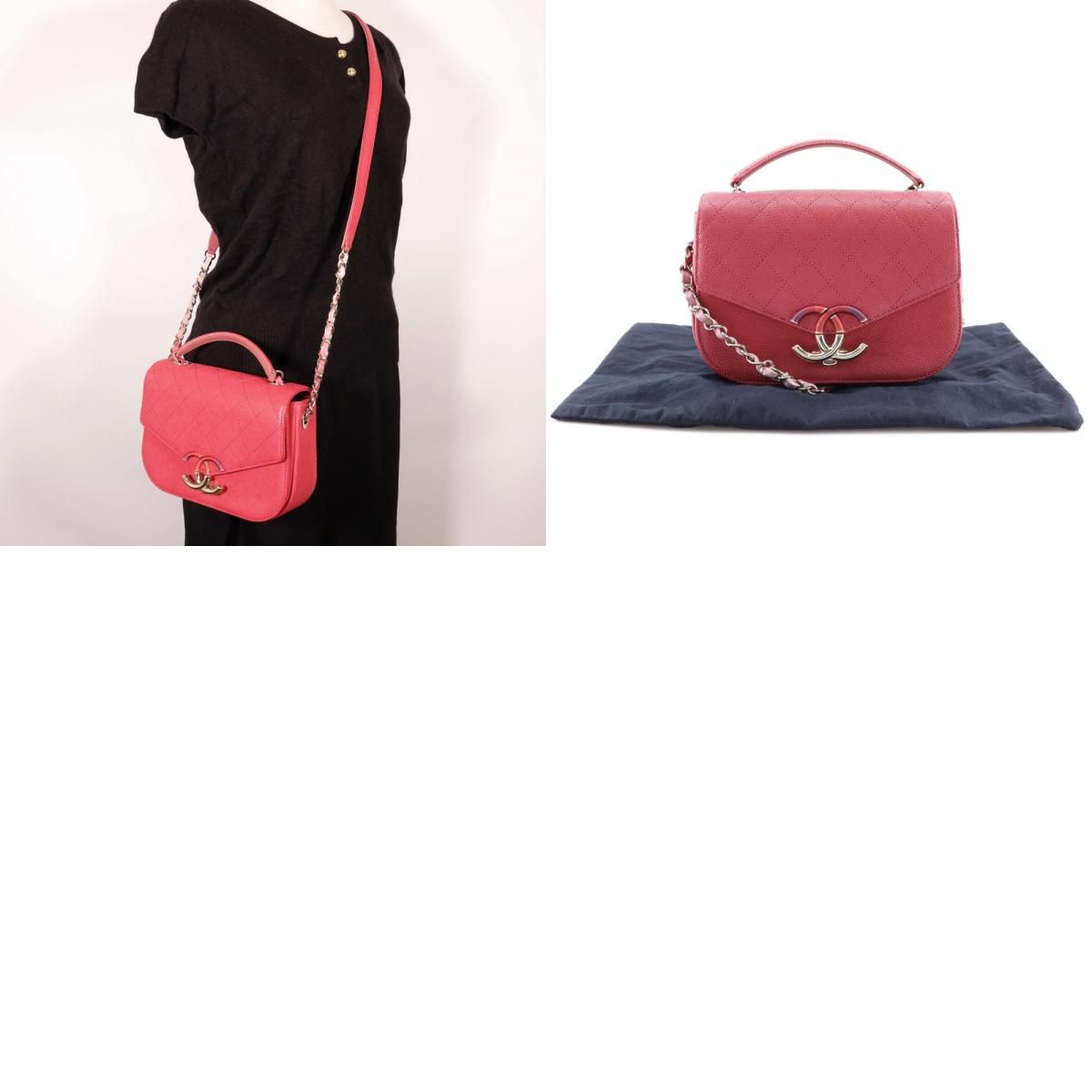 CHANEL】シャネル ココマーク トップハンドル 2WAYショルダー A93659