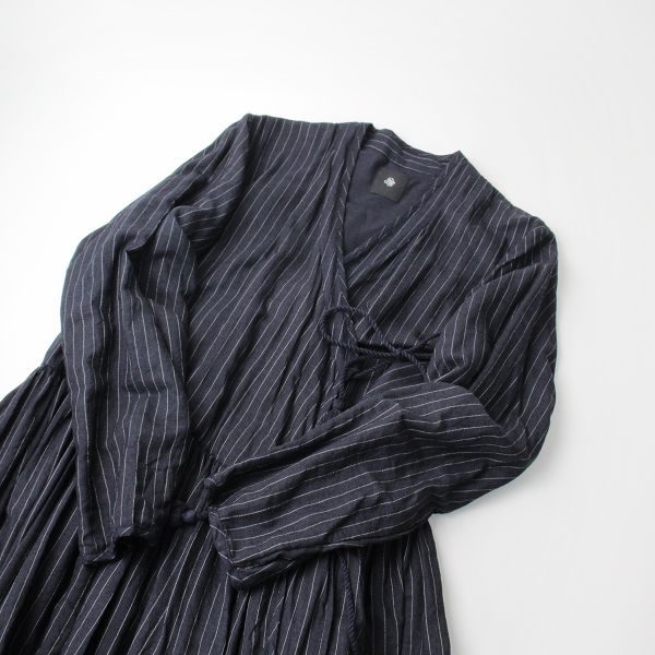 maison de soil メゾンドソイル ウールシルク ストライプ カシュクール