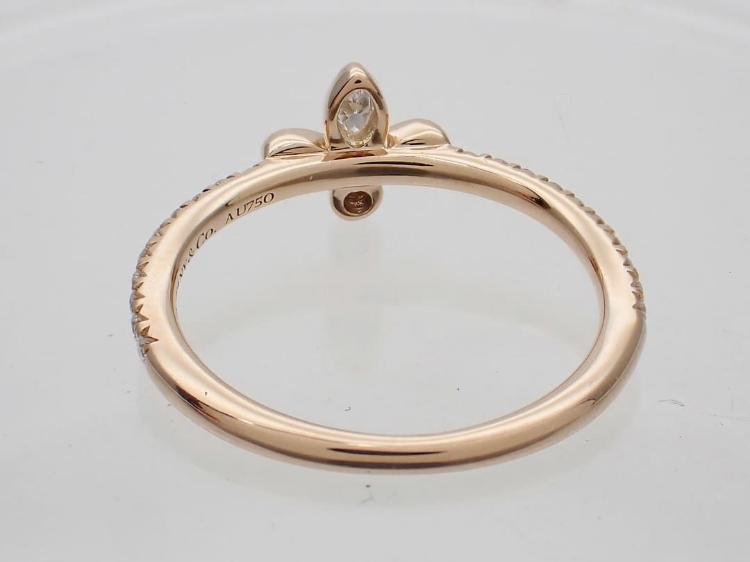 TIFFANY ティファニー AU750 K18 ローズゴールド フルール ド リス  