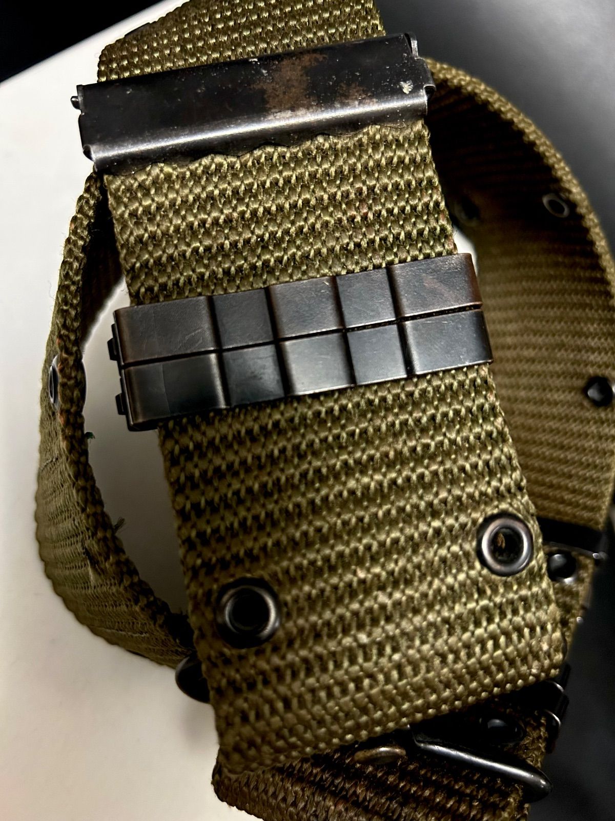 パンキッシュ米軍実物ヴィンテージ期78年製金具ホールドBANDOLIERベルト