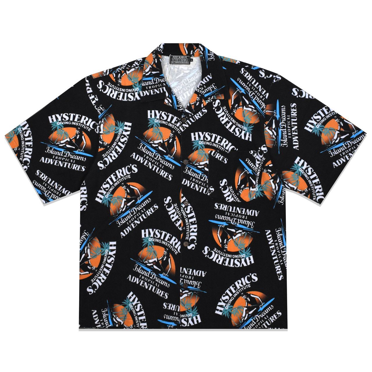 HYSTERIC GLAMOUR ヒステリックグラマー ISLAND DREAMS柄 アロハシャツ 