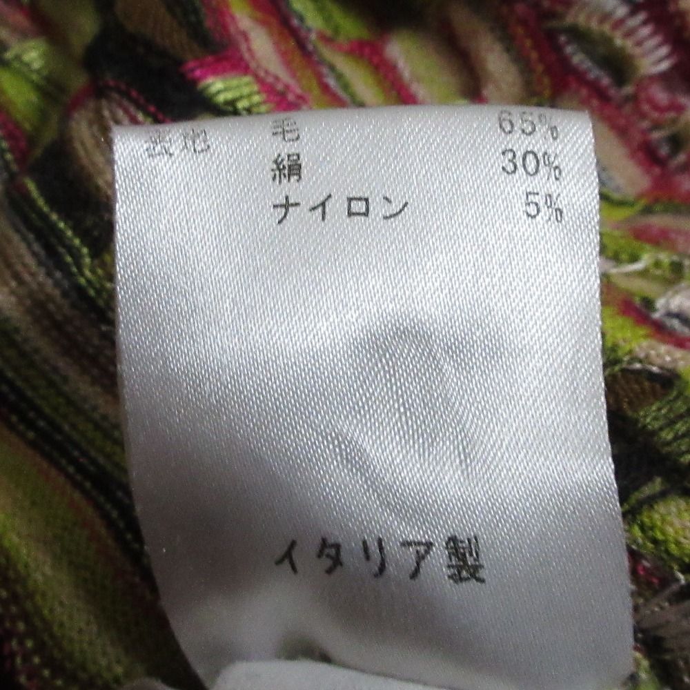 良品 MISSONI ミッソーニ ボーダー柄 長袖 ハイネック ニット セーター ピンク レディース 古着 中古 MISSONI - 良品 MISSONI ミッソーニ ボーダー柄 長袖 ハイネック