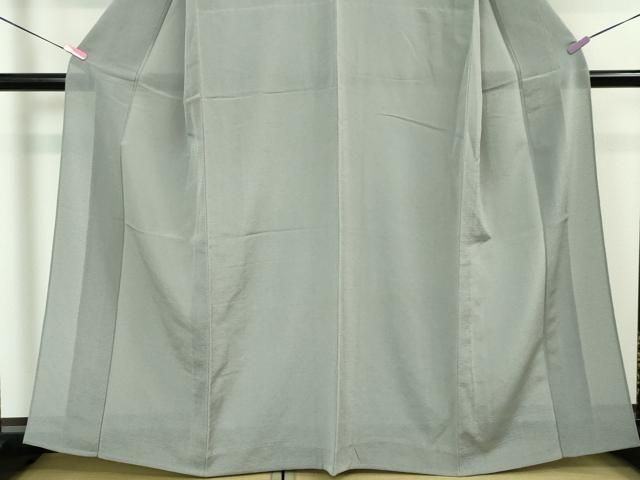 平和屋本店□極上 夏物 京都祇園の老舗 ぎをん齋藤 色無地 絽縮緬 鉛色