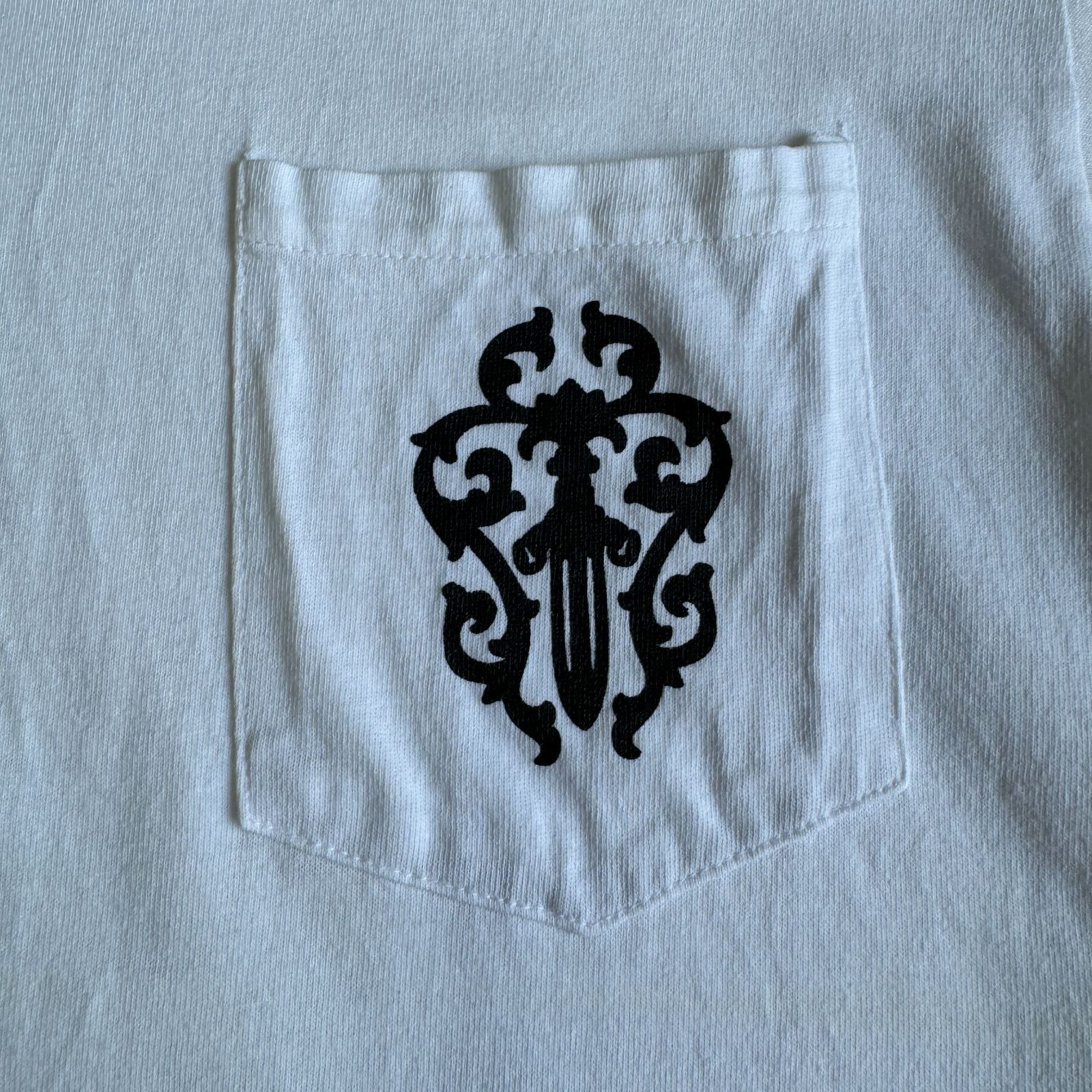 90s OLD CHROME HEARTS Dagger / Horse Shoe / SCROLL LABEL T