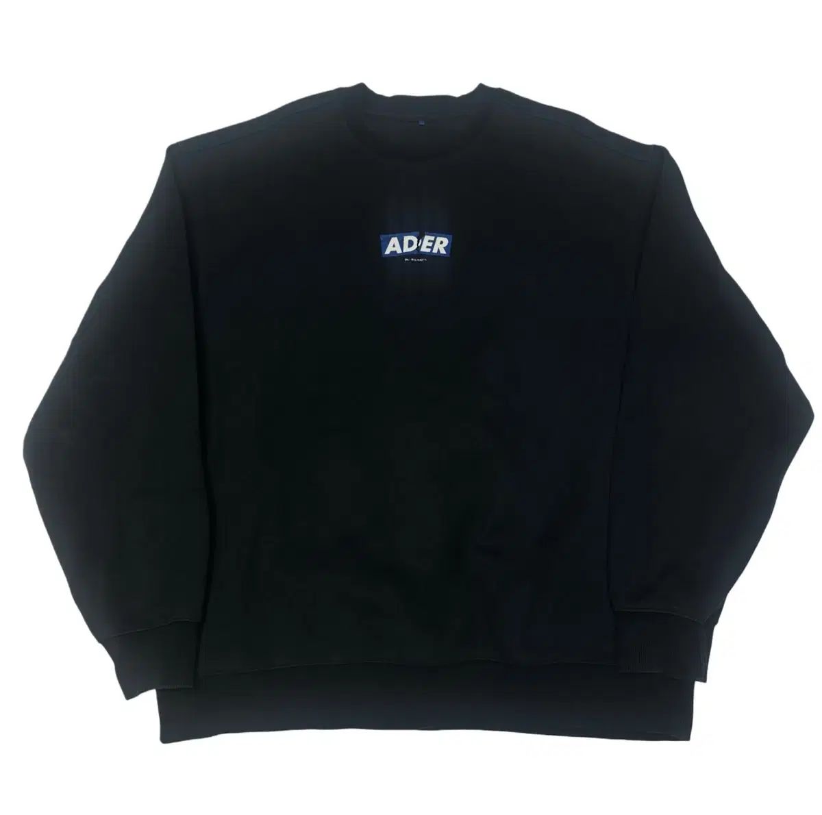 ADER ERROR(アーダーエラー) 21AW 起源 ブラックボックスロゴスウェットシャツ A2