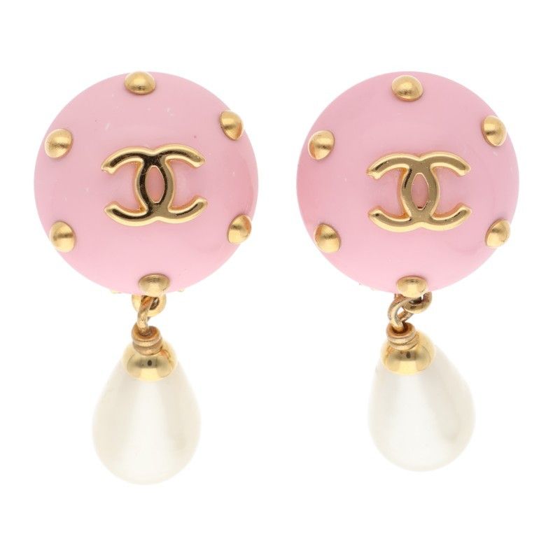 シャネル 96C ココマーク フェイクパールイヤリング レディース