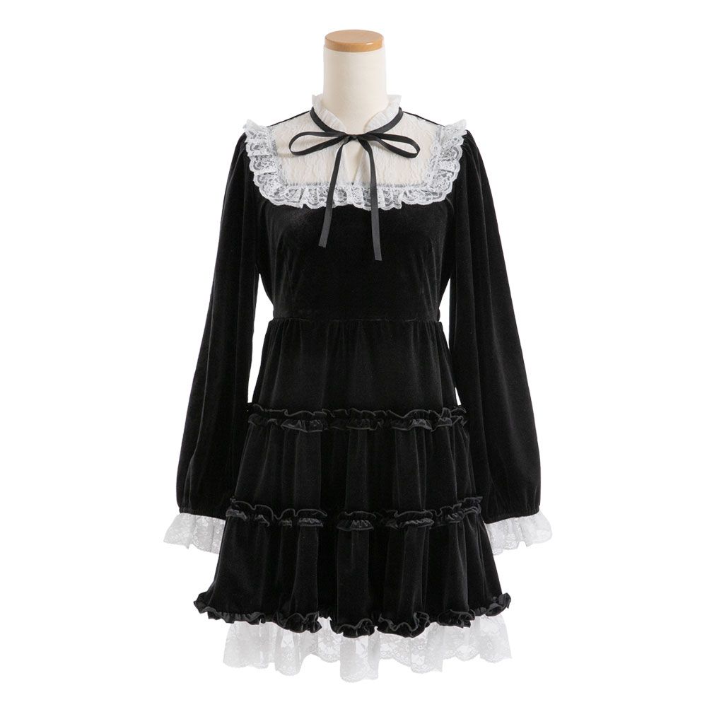 アレキサンダーワン】ワンピース ミニ 半袖 ワンポイントロゴ 黒