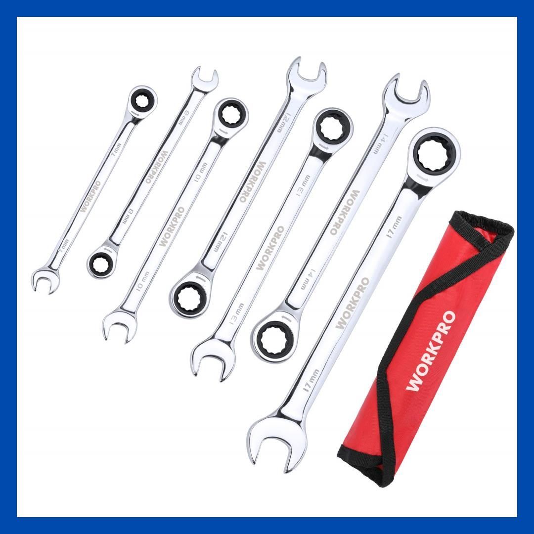 高品質スパナセット 72ギアラチェットレンチ12本組 鏡面仕上げ