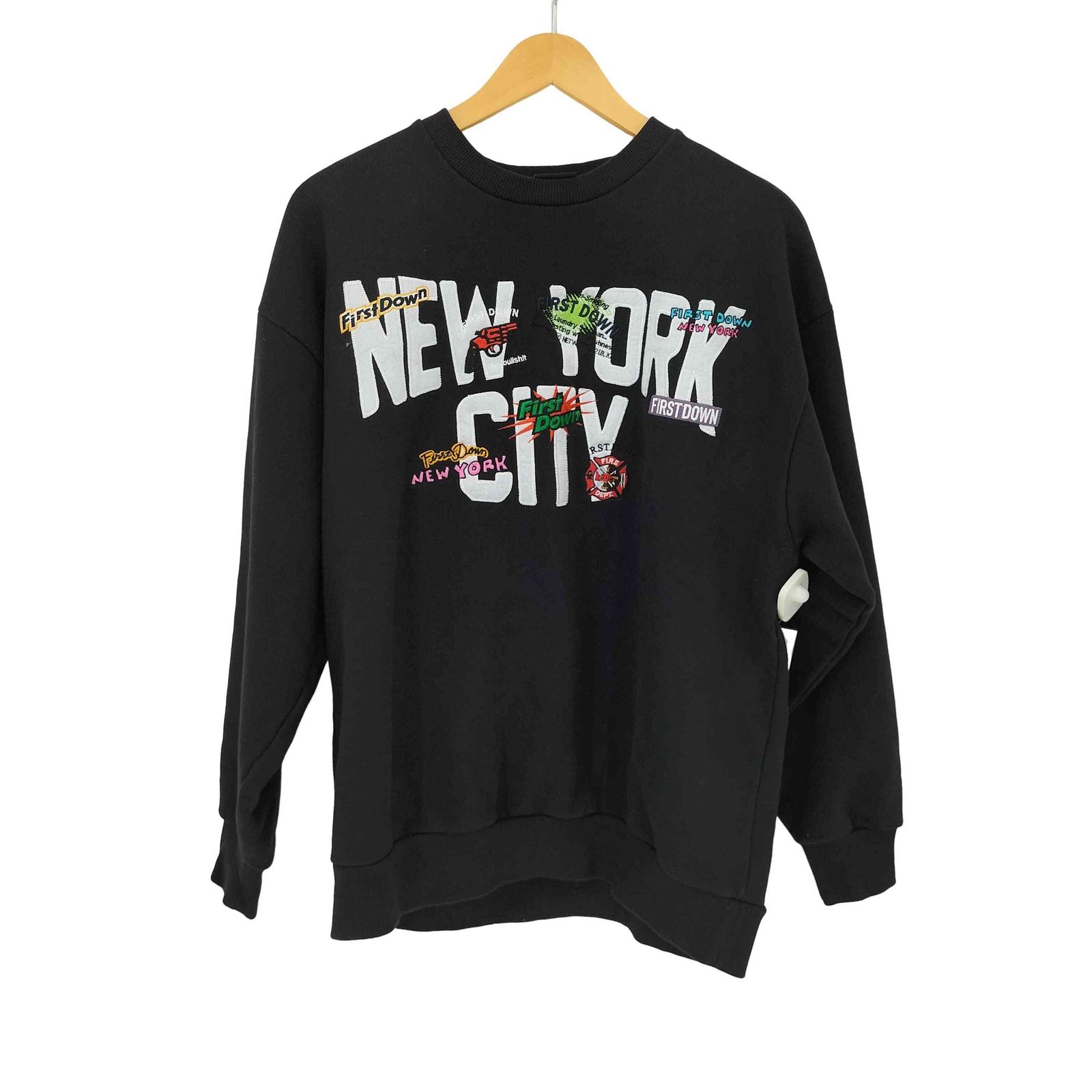 ファーストダウン FIRST DOWN NYT LOGO CREWNECK SWEAT graphic design by Toya Horiuchi メンズ JPN：L 